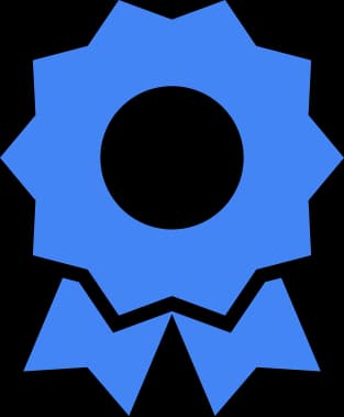 Blue rosette